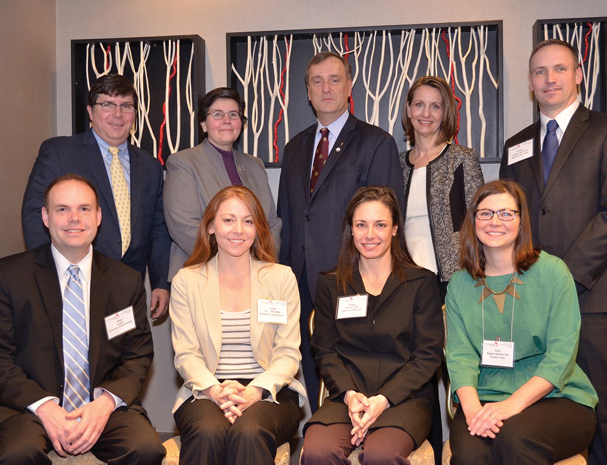 Picture of the inaugural group of FTLs, YFA, and RAS liaisons with their mentors in 2015.