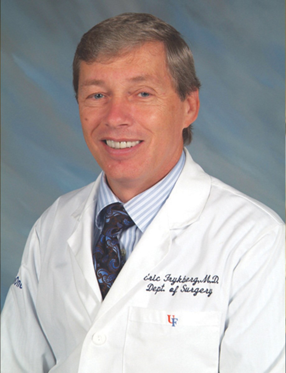 Picture showing Eric (Rick) Frykberg, MD, FACS, first chair of the resurrected Disaster Comittee.